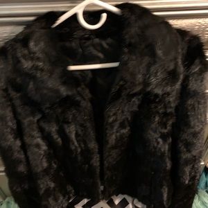 Black Mink Balmer with Head Band